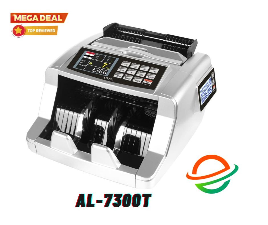 Money Counting & Fake Note Detector Machine mL-7300 with 3 display