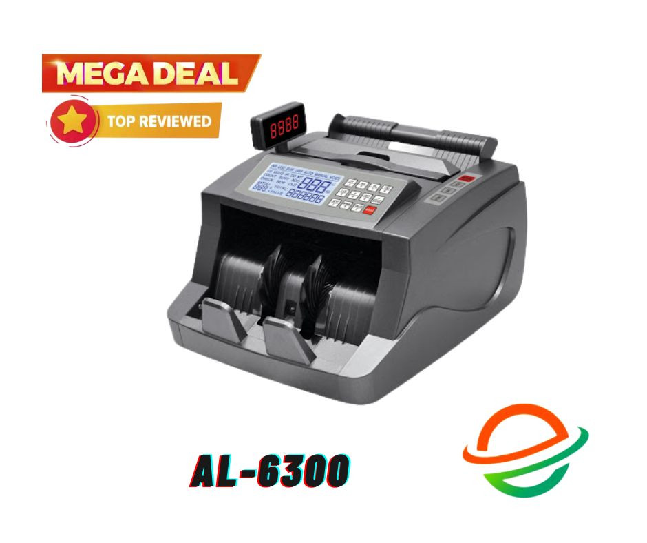 Money Counting & Fake Note Detector Machine ML-6300 with 3 display