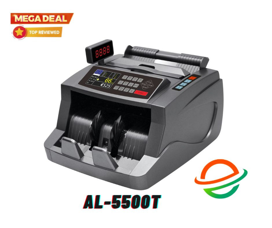 Money Counting & Fake Note Detector Machine ML-5500T with 3 display