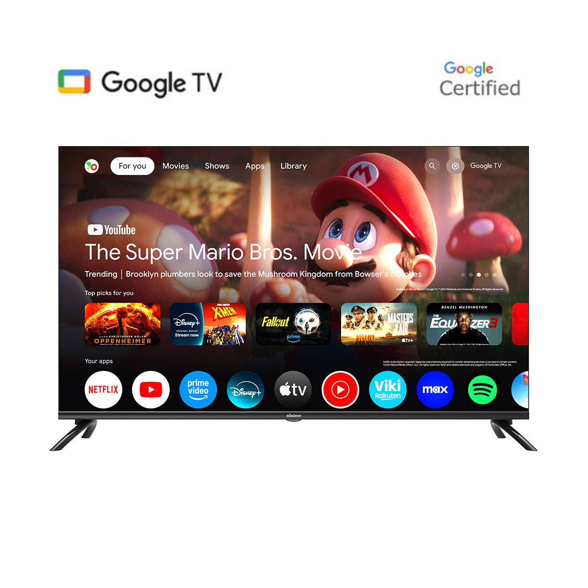 Minister Full HD 43Inch Google Smart TV (MI43M9LFHGTV) With Free Home Delivery